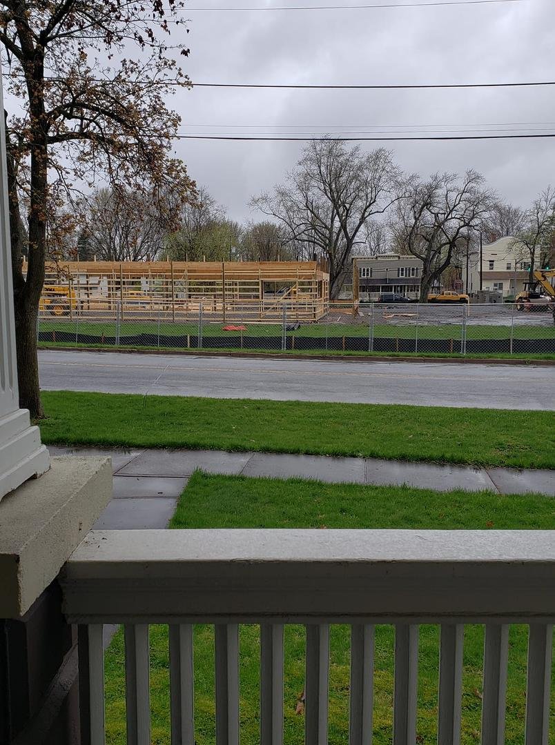 my beautiful view now on my front porch. really newark we needed this here. i hate this fucking town and the board that runs it. very disappointed...😡😡😡😡