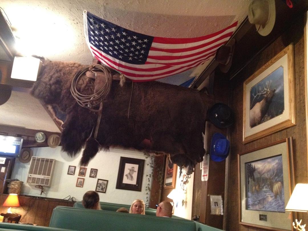 Getting a bite to eat in Custer.