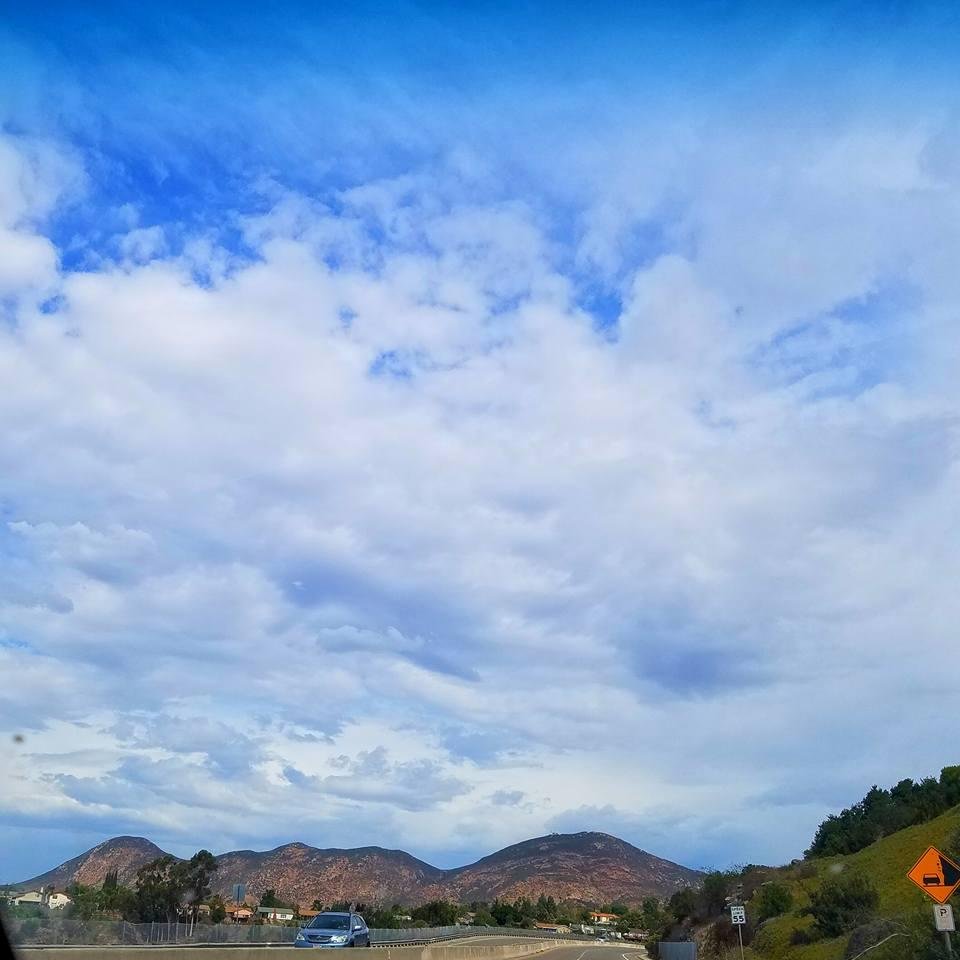 Blue skies above Cowles Mountain