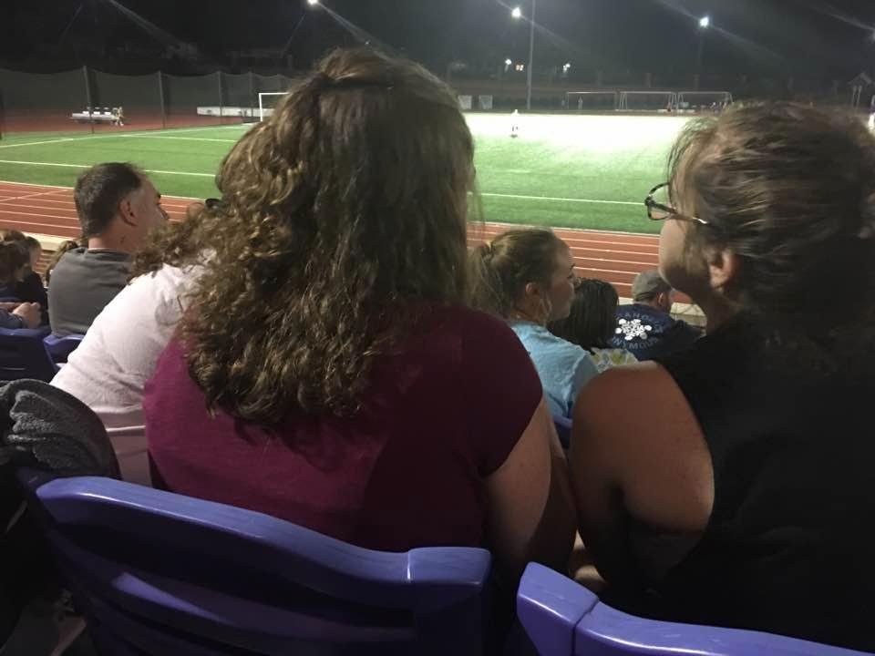 Family directly in front of us at soccer talking whole game, have not watched one minute.  Abby mentioned bitch slapping them all!
