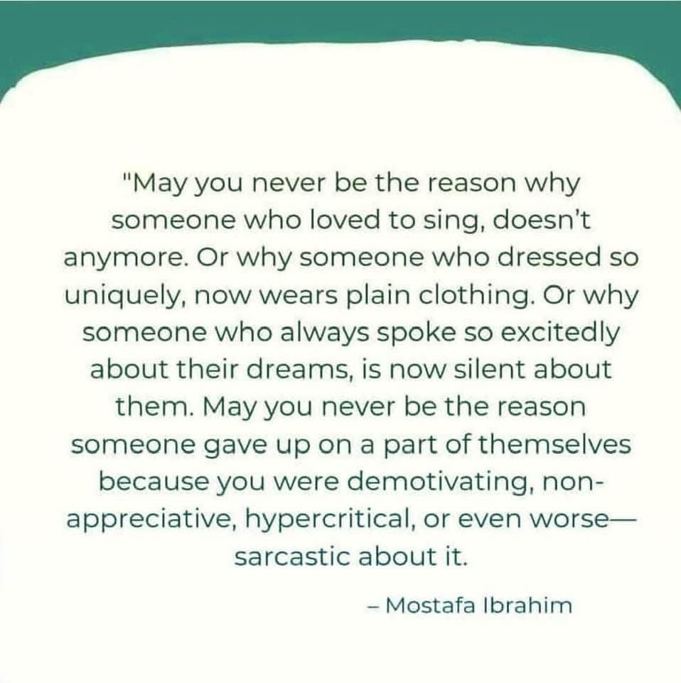 This re-post is for the benefit of those "SuperChristians" who ridiculed my singing, mocked my style of dress, and found me unworthy of ministry service overall. I hope no one else who is trying to strengthen their relation