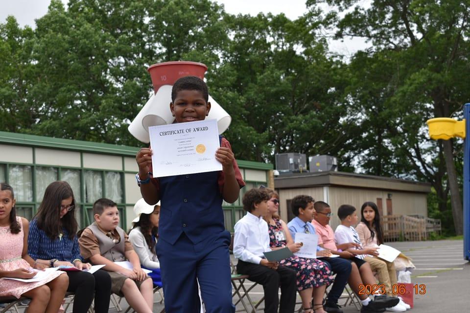 Congratulations to my grandson who just graduated from 5th grade.