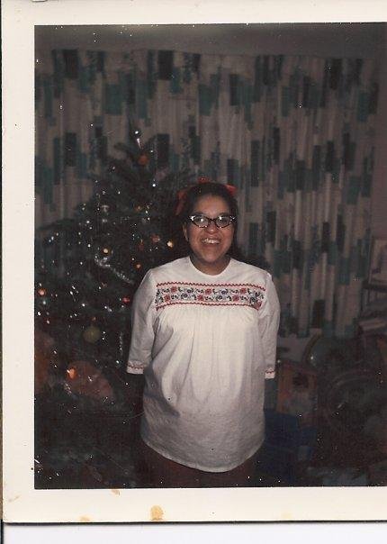 Me at my folk house, 7 months pregnant.