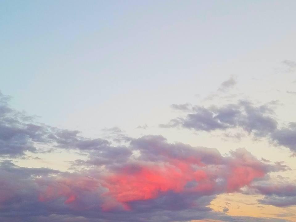 Red clouds......