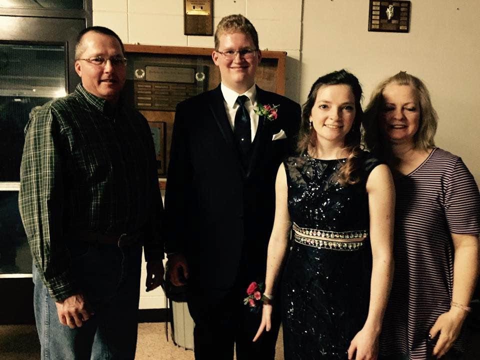 Proud mom and dad with daughter Sarah and her date Jared. Have fun at prom 😇