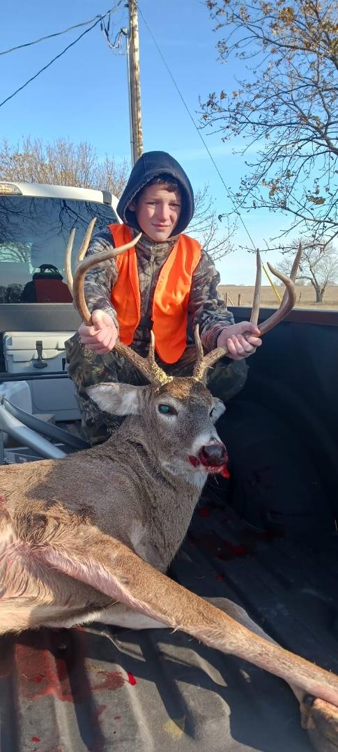Well my grandson got it done this morning (bow kill). Congratulations CJ it a nice one. Can't wait to see it on the wall.
