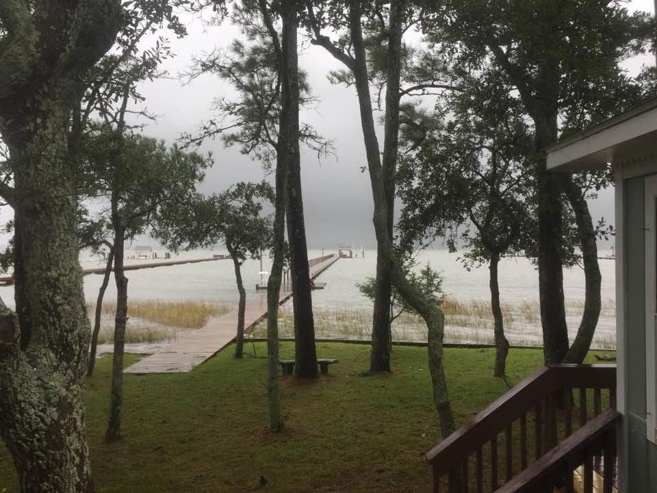 View from our house on the southern outer banks of NC. It's 12 hours until Matthew arrives.