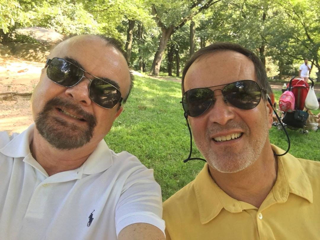 Sitting down in Central Park with little Jack