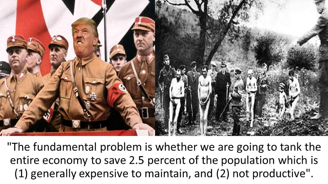 Our government has come to this... Germany in the 1940s revisited.