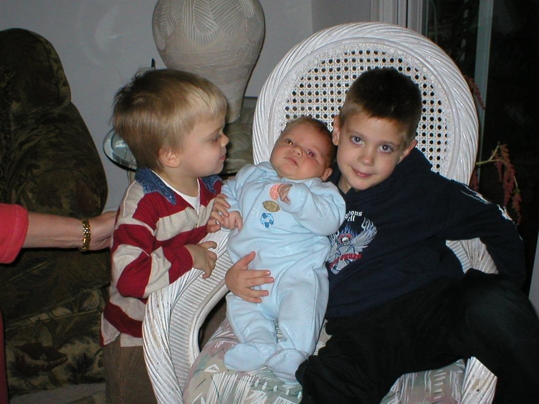 How do you start a family of giants? Start when they are really small! Hunter, Soren, and Jake.