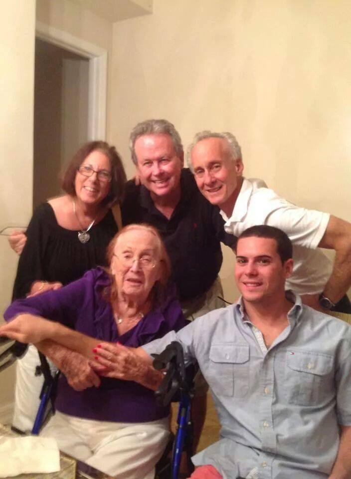 Here in Naples FL with my cousin Greg, his awesome son Bart and my fabulous 93 year old Aunt Natalie!