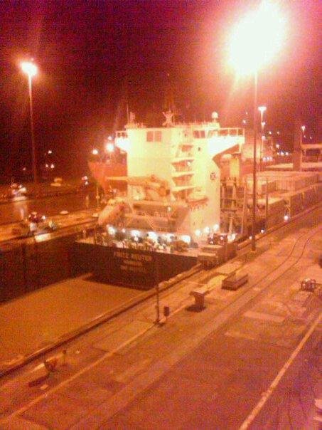 Panama Canal at the Miraflores locks