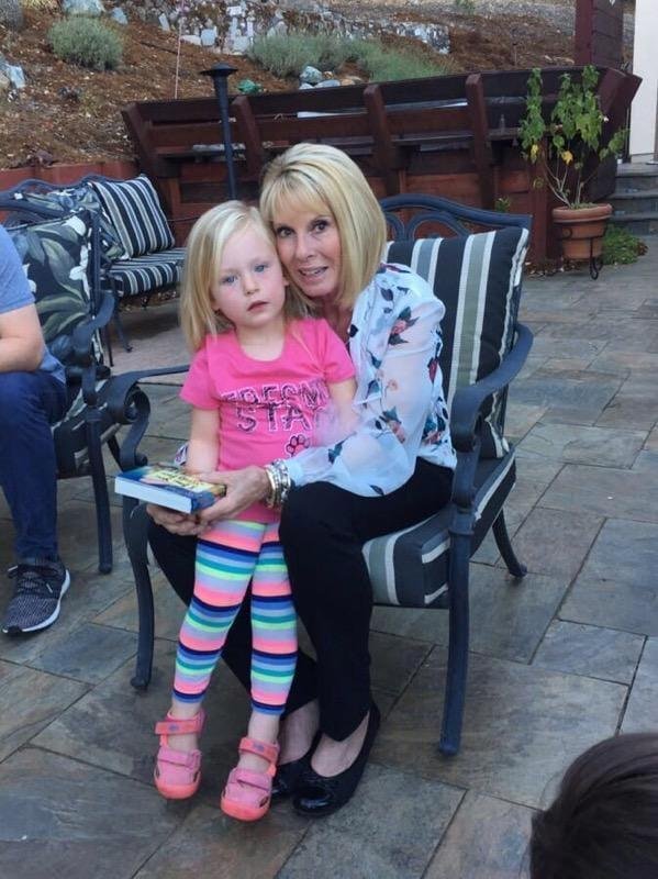 My Sweetheart Linda Seibert really enjoyed getting the reading the books she got for my Grandchild Katie in Morgan Hill, CA. What a great evening.