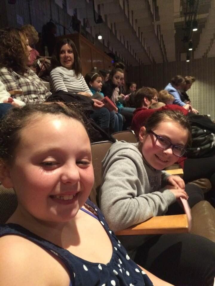 At Nutcracker show with my two favorite young ladies