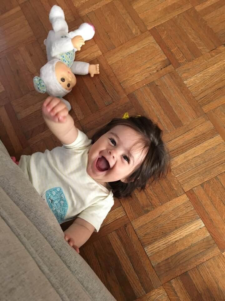 Sydney and her new best friend getting into mischief when they think I’m not watching. She drags that poor doll all over the floor! 😂