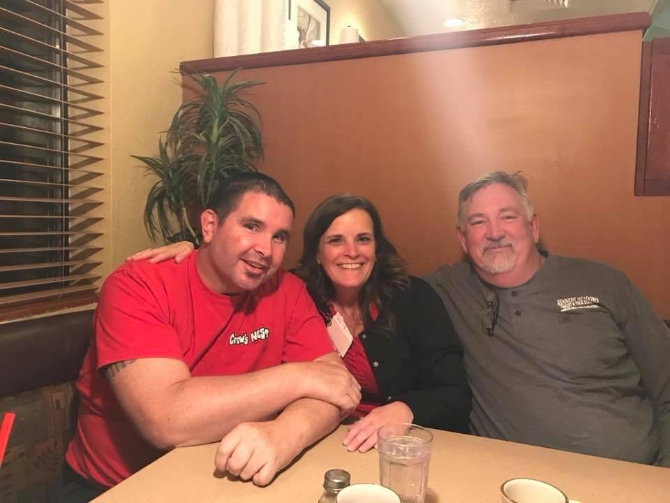 Chris Tuggle and I met Bryan Stow who was beat up at a Giants game. All of my sonora elementary friends he will be speaking to the kids tomorrow. He invited Chris and I to come. It is so sad to see how much this man has suf