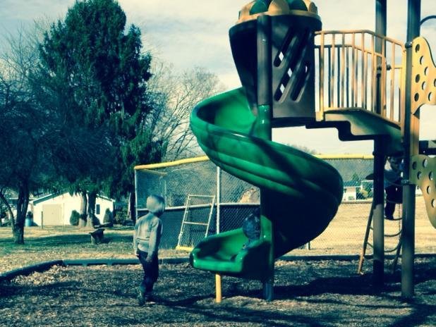 Dalen had a great time on the playground at the Syracuse Community Center. Enjoying this beautiful day. ☀️