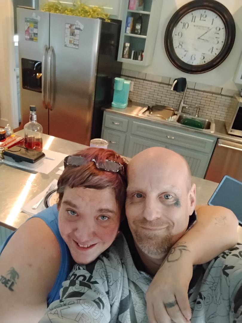 Our lunch in the pool house....