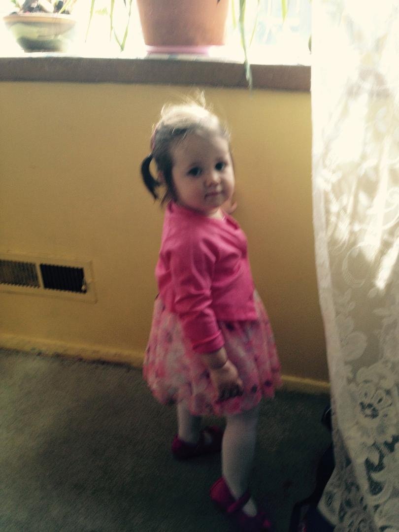 Our grand daughter Juniper, a little doll ,on Easter Sunday