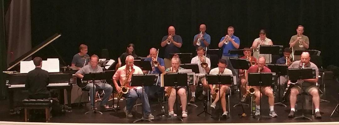 Another great shot of the Big Band today during the recording session!
