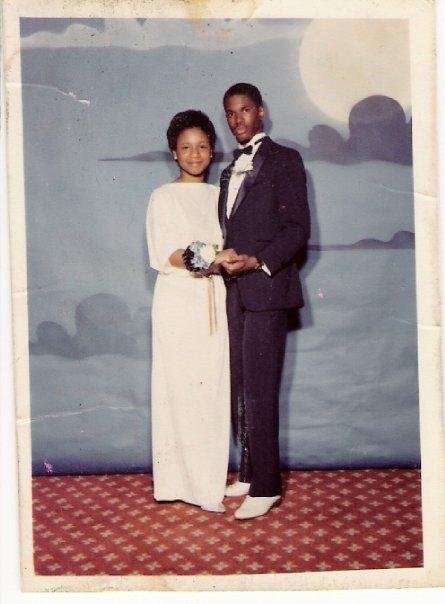 Michelle and I on my prom '81