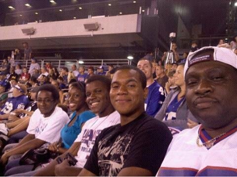 At the game