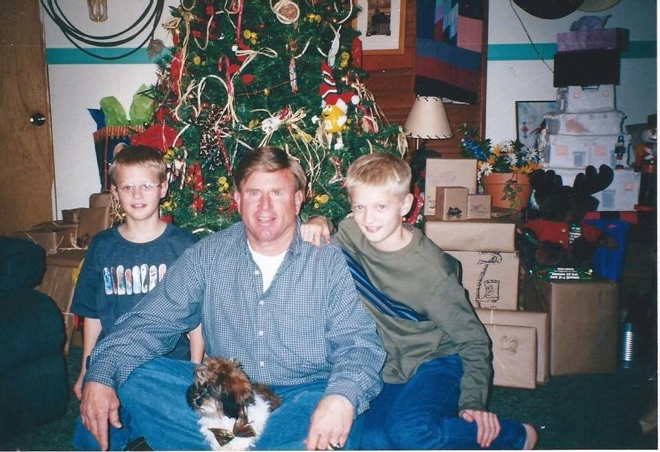 Christmas with my grandsons Ryan Miller and Jord'n Miller many years ago. Miss and love you guys.
