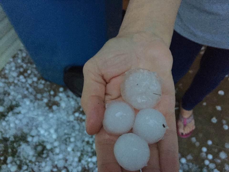 More hail.