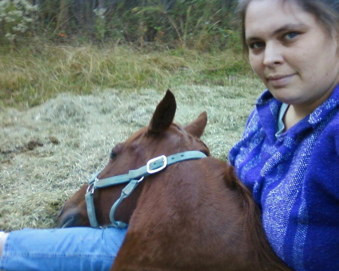Is she good or what! Horse is not even sick! She has always been so gentle with training them. So proud