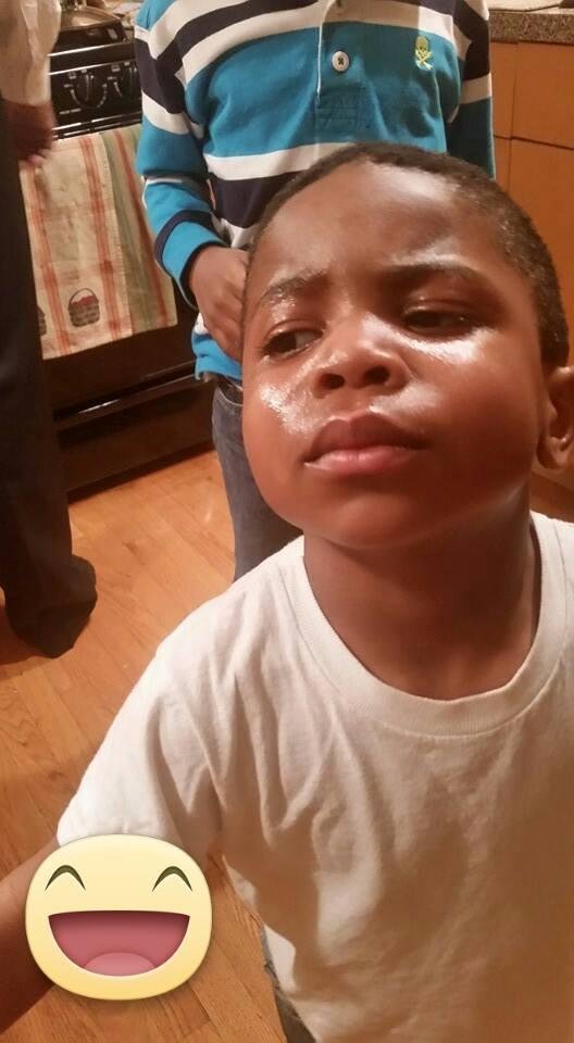 Why did he feel the need to put Vaseline on his hands and face before his bath?