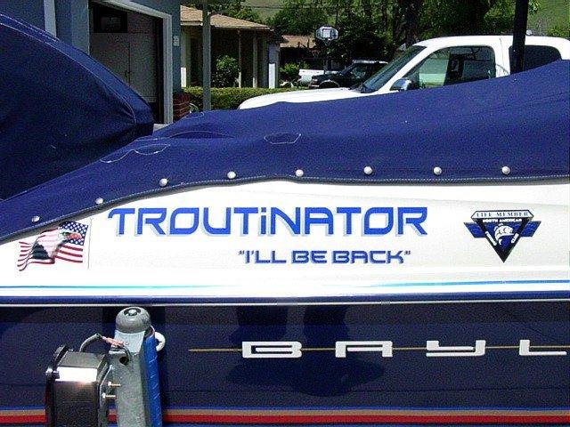 The name I gave my Boat. What can I sa, I love to fish whenever I can.