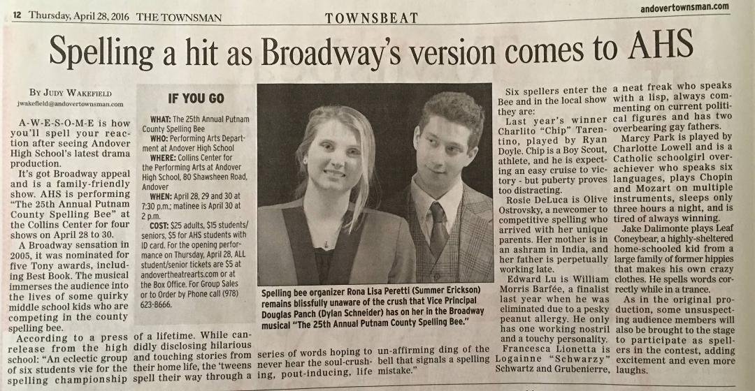 Andover townsmen print coverage
