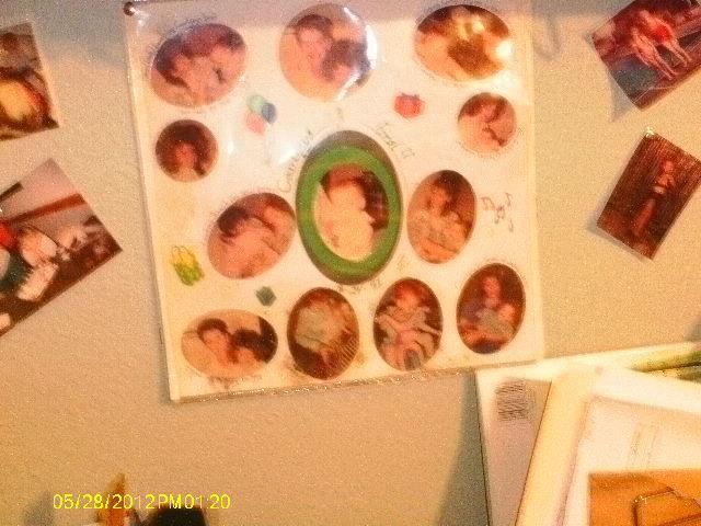 I put this together... it was pictures of Courtney for her first birthday.   Julie helped me do it.