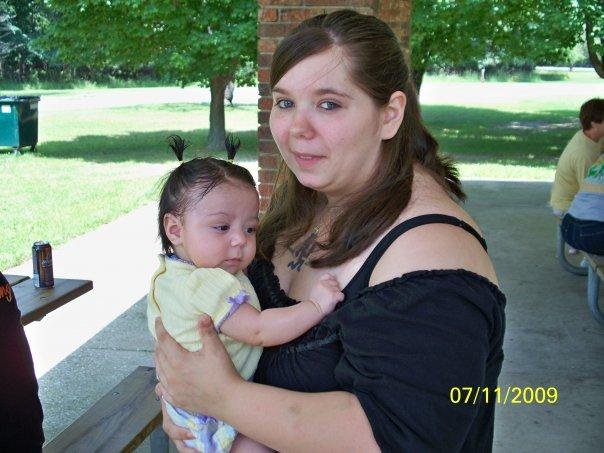 My daughter Amanda and Noelle at Aarons 6th Birthday.