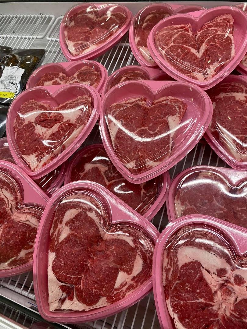 Nothing says love like meat! Happy Valentines Day!!