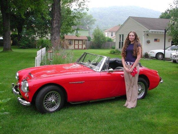 My 1967 Austin Healey 3000 and daughter Lauren