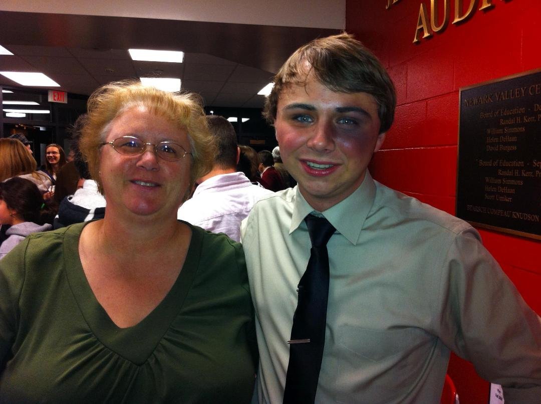 betsy with curtis after the musical "Kilroy was here"