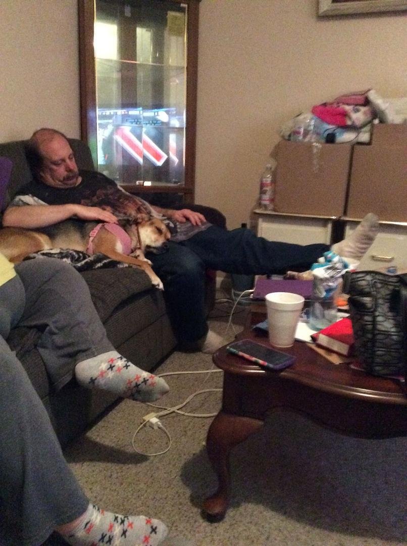 Russ and lucky napping