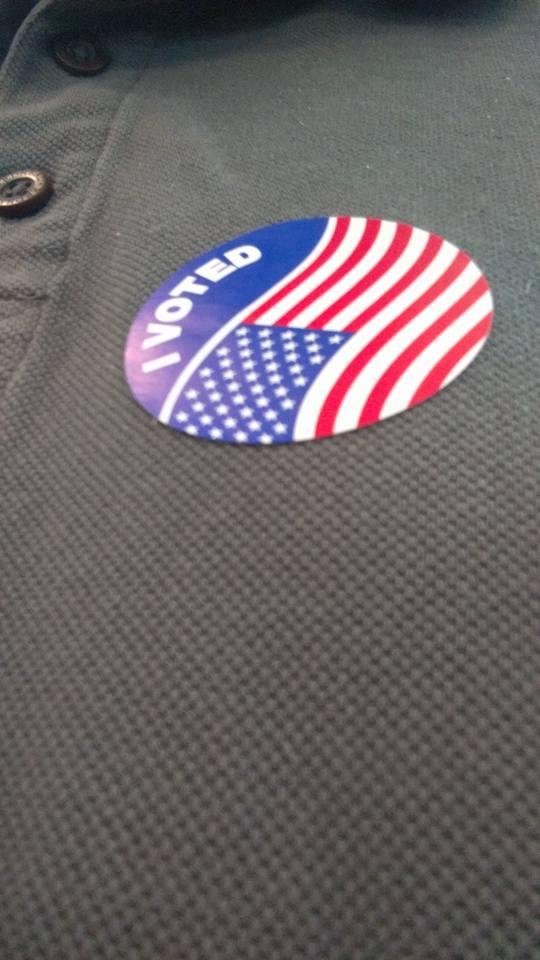 I voted today. Be sure to vote!