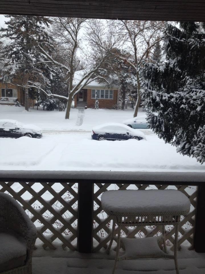 Still snowing in Chicago