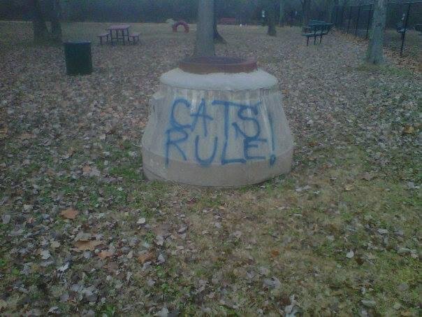 At Mill Creek Dog Park. NO!! I didn't write this!