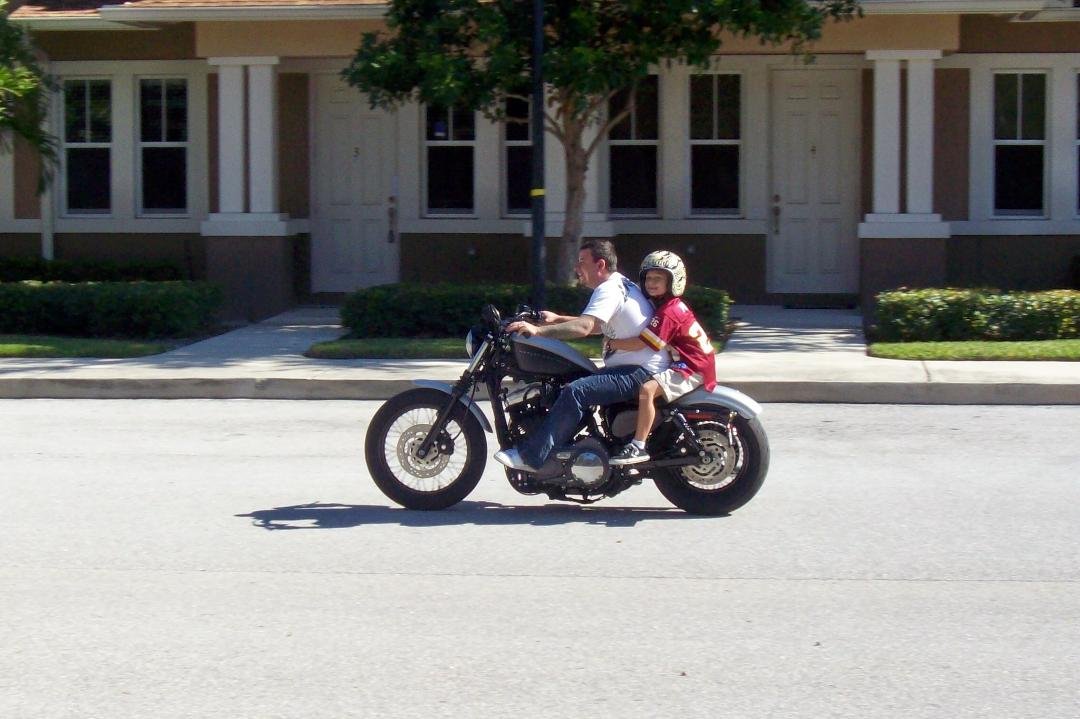 Grandsons 1st ride. He's hooked now!!!!