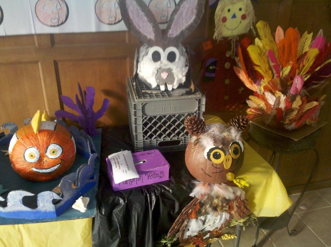 pumpkins at the day center where my mother attends
the elderly residents decorated them