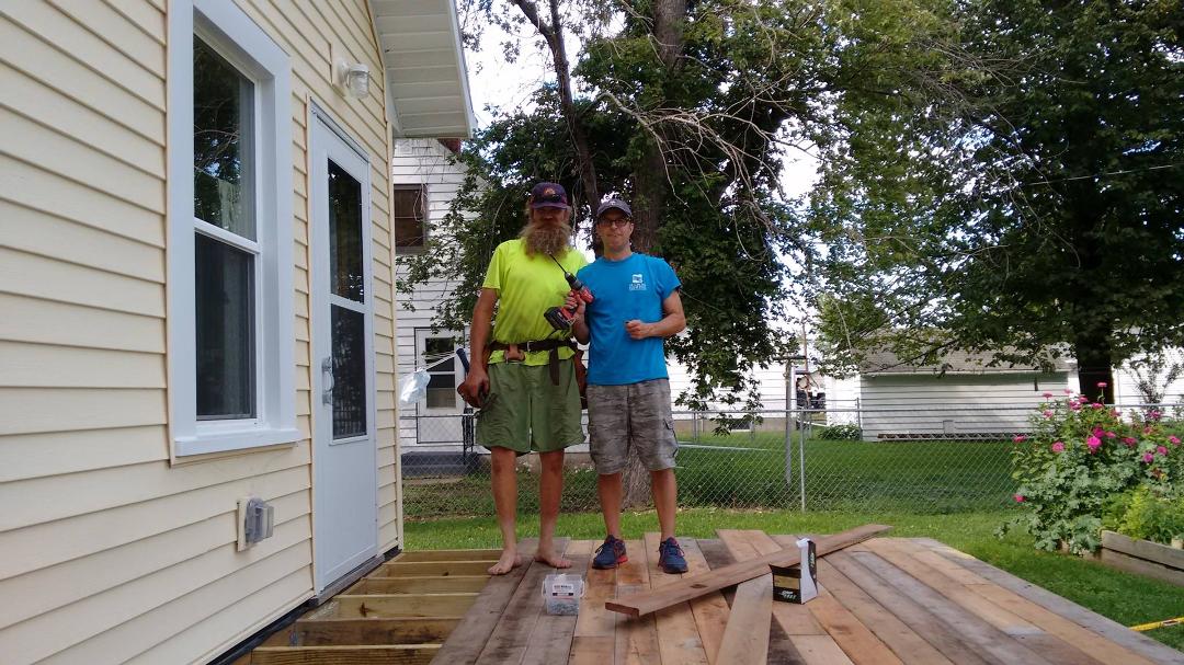 Deck in a day, Frank and Noah.