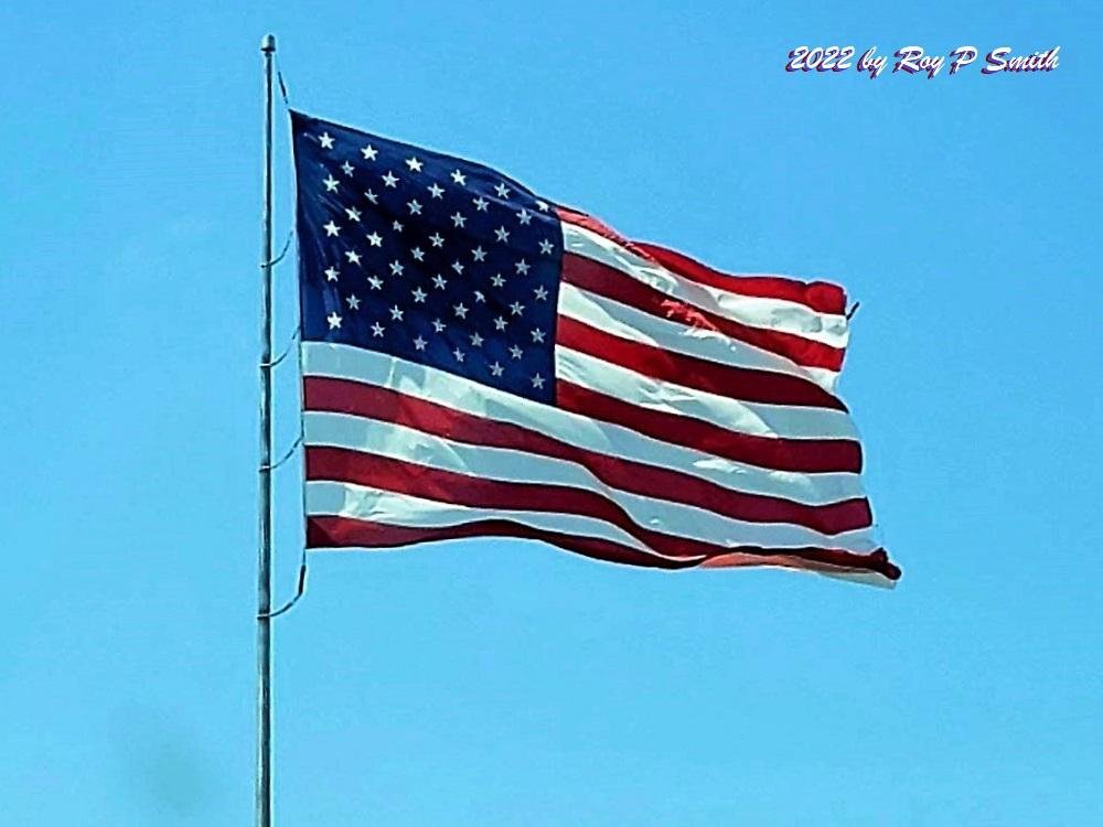 Todays U.S. flag photo: (we finally got some wind today to make the flag unfurl!)