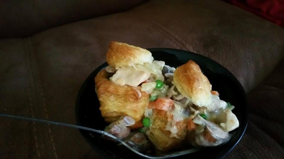 Homemade chicken pot pie. Yum!