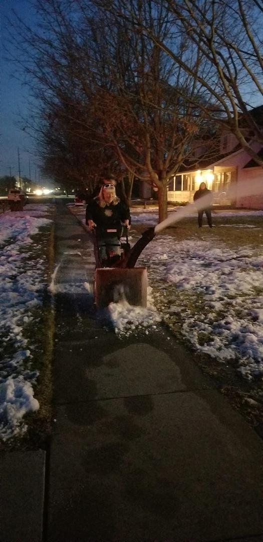 Bucket List....got to run a snow blower...LIFE IS GOOD!