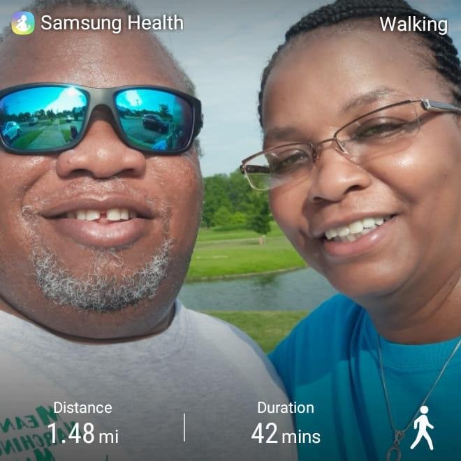 Tuesday walk done. Had a special guest today. Nice warm day to walk. Felicia was also here but had to leave early. I appreciate you. See you tomorrow. Come out and join us.