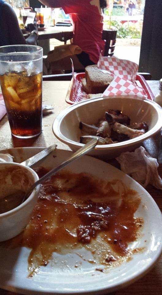 All gone...but taking some cobbler back to our room for later...