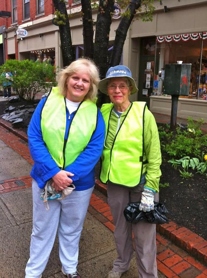here I am gardening in downtown Salem